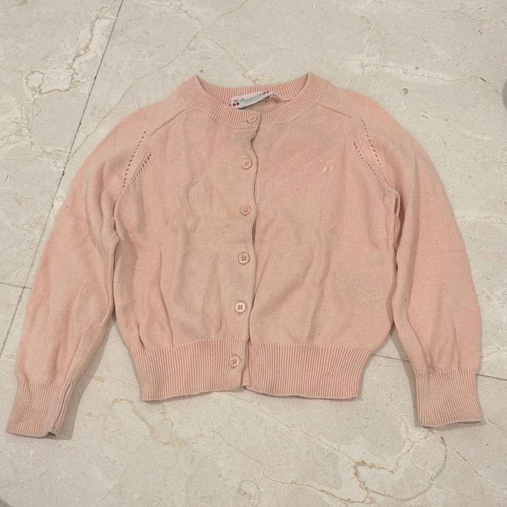 Bonpoint girls Light Pink Cardigan Sweater cardigan